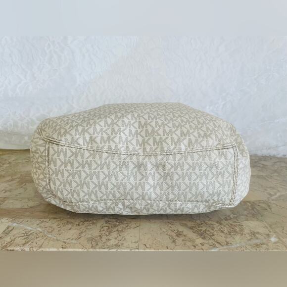 MICHAEL KORS Vanilla crossgrain leather hobo chain shoulder bag - Picture 6 of 9